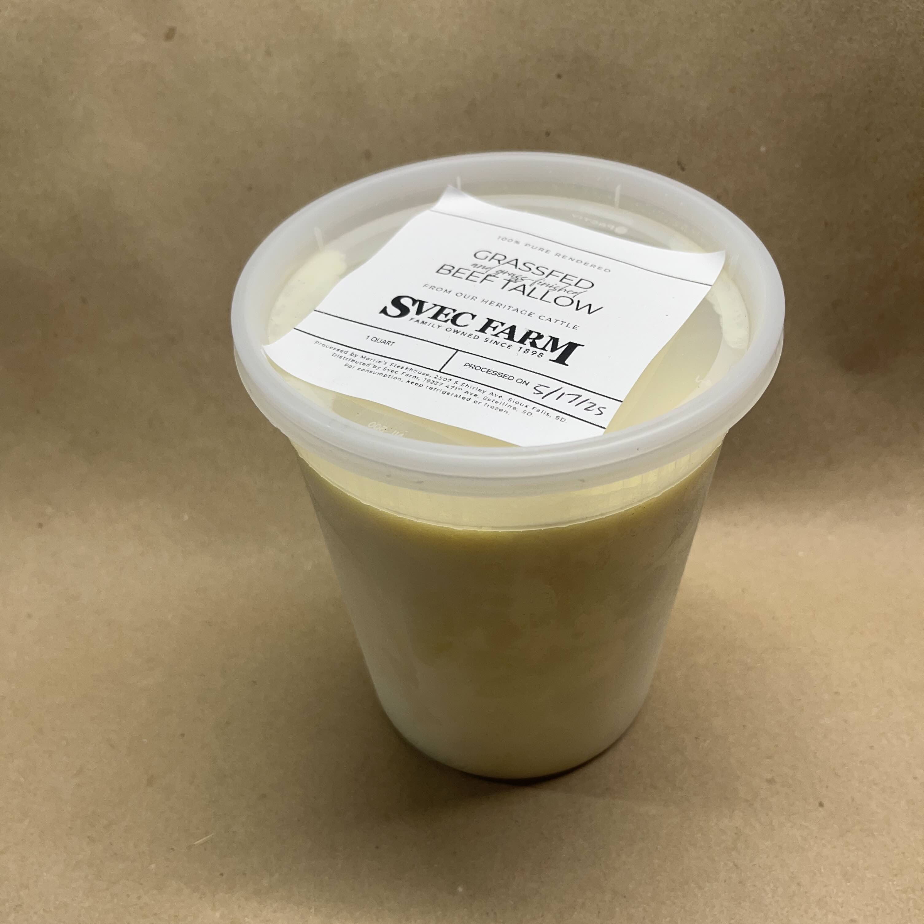 beef fat tallow quart